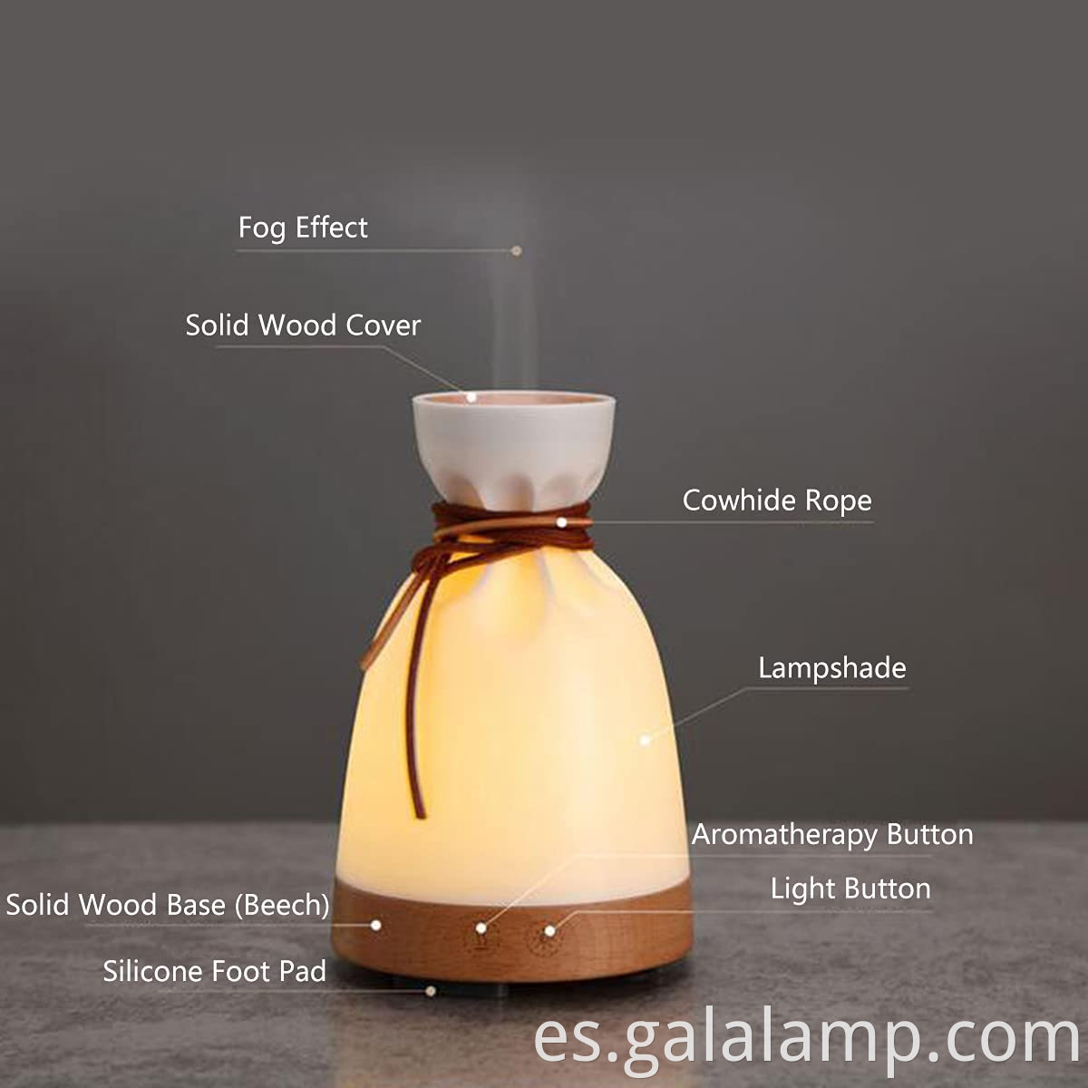 Luz nocturna humidificadora envuelta en tela Fabric-Wrap Humidifier Night Light